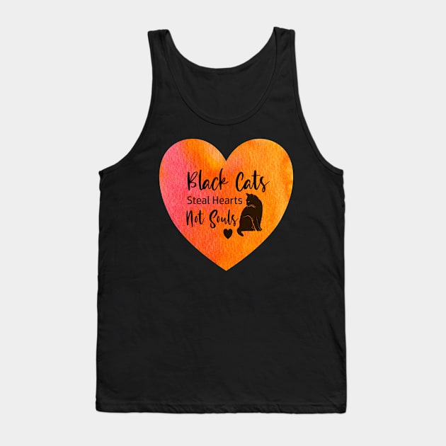 Black Cats Steal Hearts Not Souls Tank Top by sarahwainwright